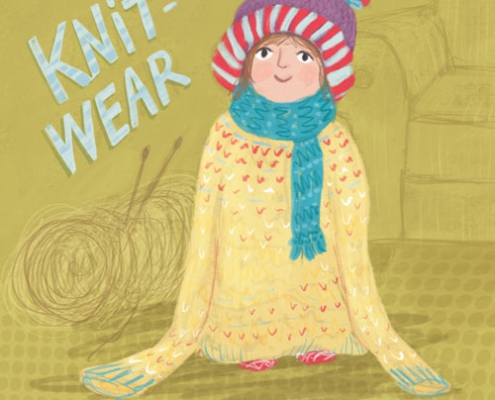 Knitwear girl character kidlit