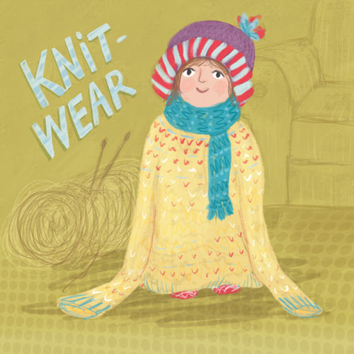 Knitwear girl character kidlit